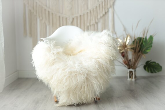 Real Icelandic Sheepskin Rug Scandinavian Decor Sofa Sheepskin throw Chair Cover Natural Sheep Skin Rugs Black White Fur Rug #Urisl33