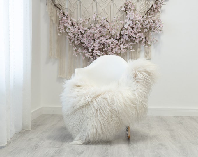 Real Icelandic Sheepskin Rug Scandinavian Decor Sofa Sheepskin throw Chair Cover Natural Sheep Skin Rugs Blanket Ivory Beige #Iceland215