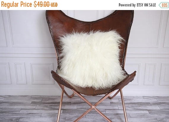 ON SALE Real Icelandic Sheepskin Pillow Sheepskin Cushion