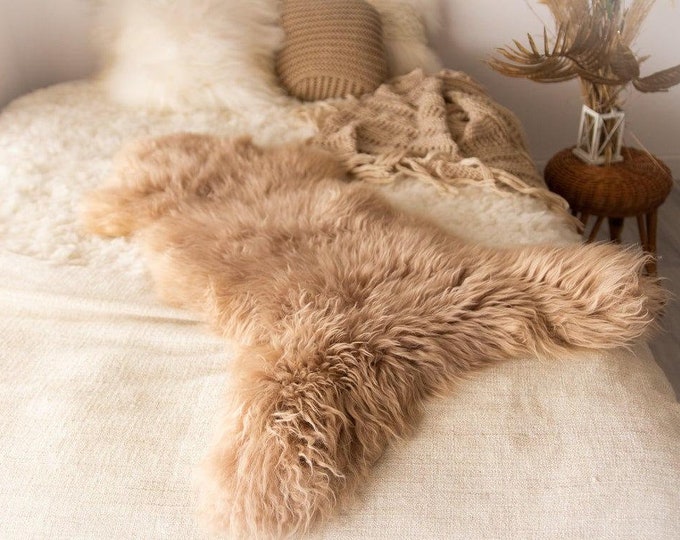 Real Sheepskin Rug White Pink Purple Orange Yellow Red Indigo Turquoise Blue Champagne Green Gray Grey