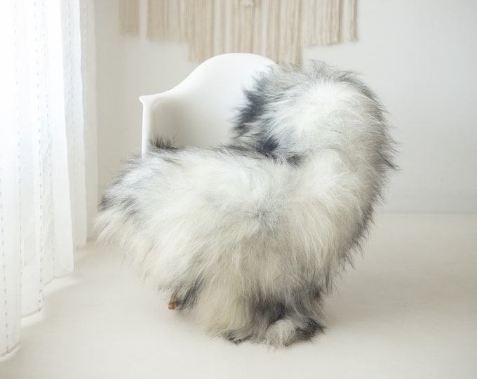 Real Icelandic Sheepskin Rug Scandinavian Decor Sofa Sheepskin throw Chair Cover Natural Sheep Skin Rugs Brown Gray #Iceland1145