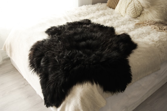 Real Icelandic Sheepskin Rug Scandinavian Decor Sofa Sheepskin throw Chair Cover Natural Sheep Skin Rugs Black Gray Fur Rug #Islbeau24