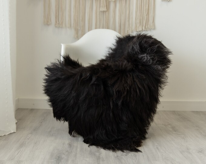 Real Icelandic Sheepskin Rug Scandinavian Home Decor Sofa Sheepskin throw Chair Cover Natural Sheep Skin Rugs Brown Gray #Iceland484