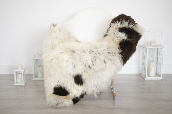 Real Sheepskin Rug Shaggy Rug Chair Cover Sheepskin Throw Sheep Skin Brown Sheepskin Home Decor Rugs #6her45