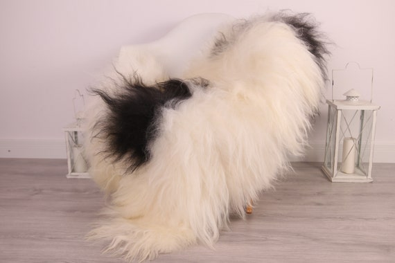 Real Icelandic Sheepskin Rug Scandinavian Decor Sofa Sheepskin throw Chair Cover Natural Sheep Skin Rugs Black White Blanket Fur Rug #Am7
