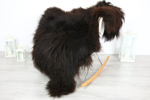 Icelandic Sheepskin | Real Sheepskin Rug | | Large Sheepskin Rug Chocolate | Fur Rug | Homedecor | Sheepskin Throw | Long fur #colisl8