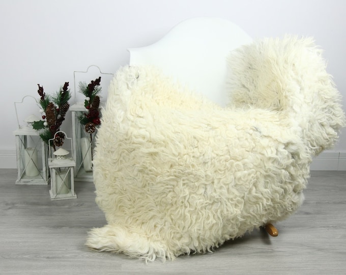 Organic Sheepskin Rug, Real Sheepskin Rug, Curly Sheepskin, Gray Beige Sheepskin Rug Christmas Home #CURLGUT25