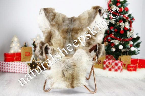 Reindeer Hide | Reindeer Rug | Reindeer Skin | Throw XXXL GIANT - Scandinavian Style #DRE2 150X100cm