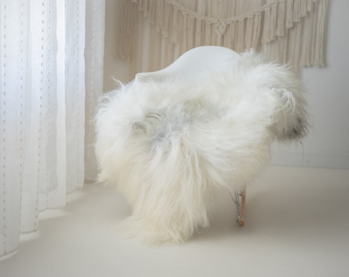 Real Icelandic Sheepskin Rug Scandinavian Decor Sofa Sheepskin throw Chair Cover Natural Sheep Skin Rugs Gray Ivory #Iceland850