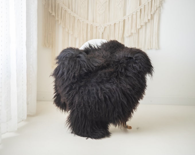 Real Icelandic Sheepskin Rug Scandinavian Decor Sofa Sheepskin throw Chair Cover Natural Sheep Skin Rugs Brown #Iceland854