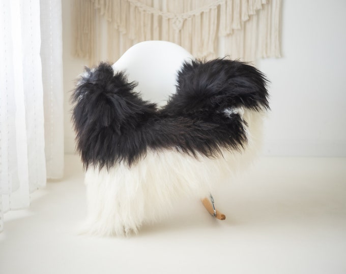 Real Icelandic Sheepskin Rug Scandinavian Decor Sofa Sheepskin throw Chair Cover Natural Sheep Skin Rugs White Brown #Iceland874