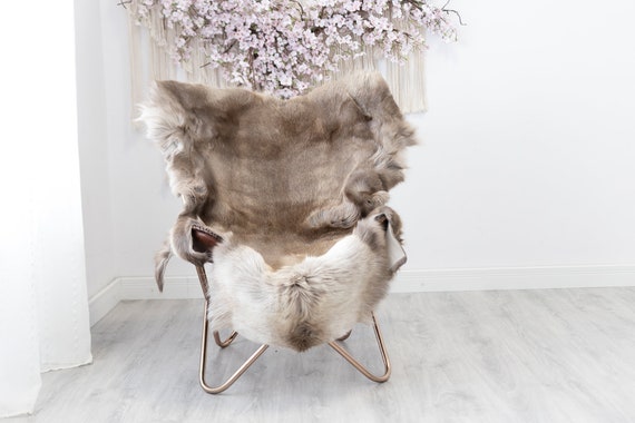 Reindeer Hide | Reindeer Rug | Reindeer Skin | Throw - Scandinavian Style Christmas Decor Brown White Hide #Reindeer50