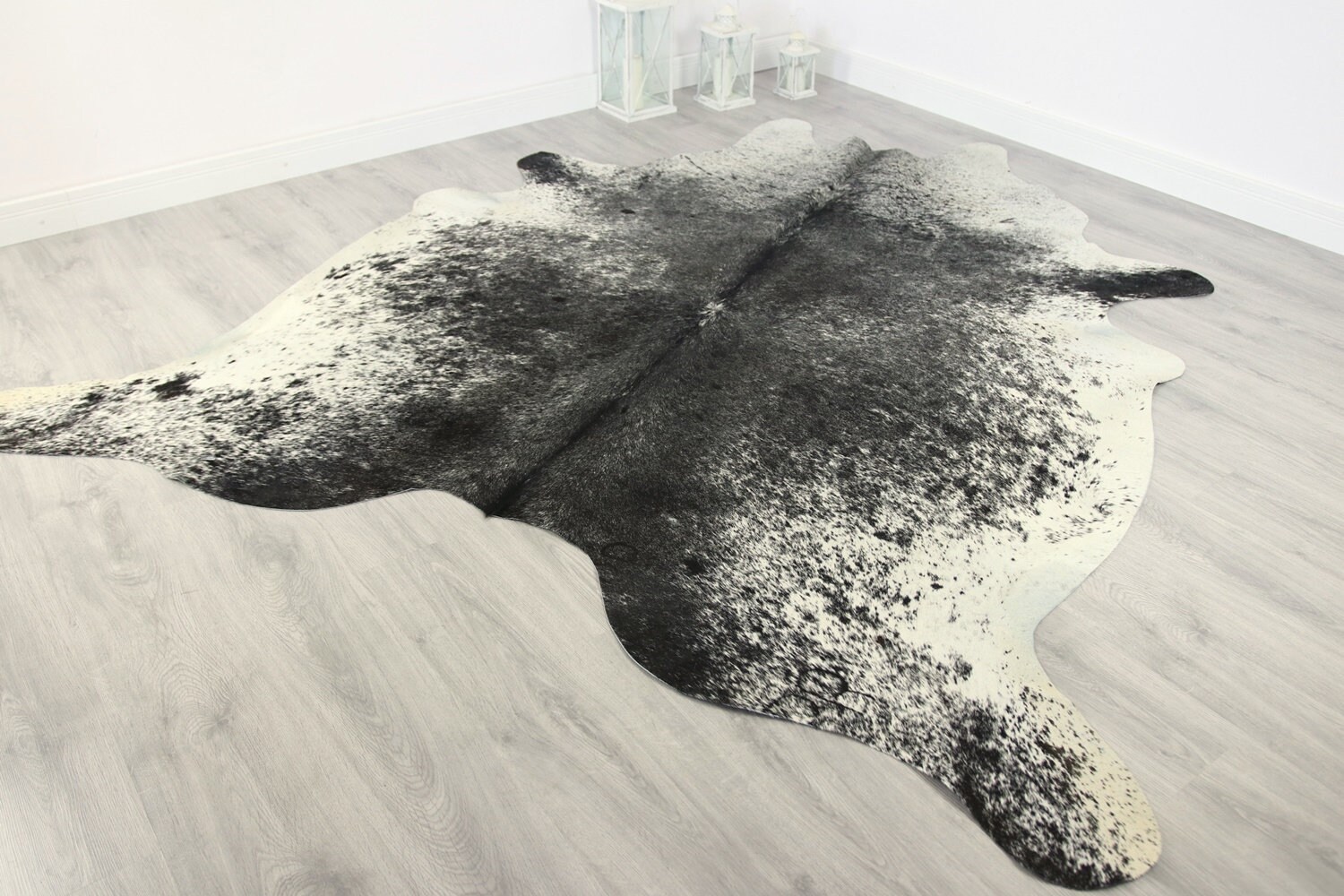 Premium Quality Giant Xxxl Cowhide Real Cowhide Rug Gray