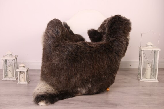 Real Sheepskin Rug Shaggy Rug Chair Cover Sheepskin Throw Sheep Skin Brown Gray Sheepskin Home Decor Rugs #8her19