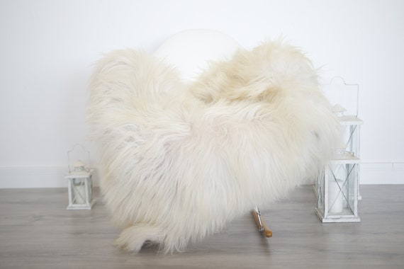 Real Icelandic Sheepskin Rug Scandinavian Decor Sofa Sheepskin throw Chair Cover Natural Sheep Skin Rugs Beige Blanket Fur Rug #isleb37