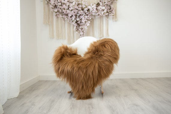 Carmel Toffee Real Icelandic Sheepskin Rug Scandinavian Decor Sofa Sheepskin throw Chair Cover Natural Sheep Skin Rugs