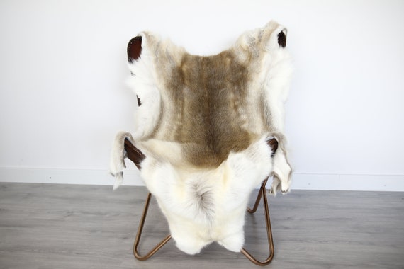 Reindeer Hide | Reindeer Rug | Reindeer Skin | Throw XXL EXTRA LARGE - Scandinavian Style Christmas Decor Brown Hide #Ire15