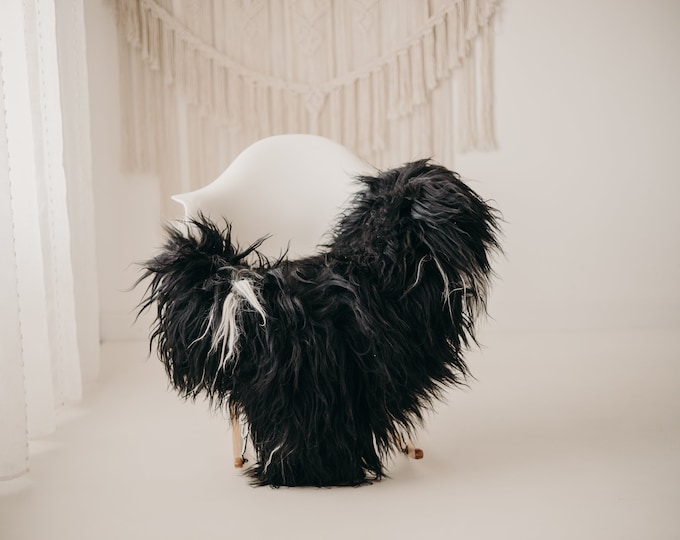 Real Icelandic Sheepskin Rug Scandinavian Decor Sofa Sheepskin throw Chair Cover Natural Sheep Skin Rugs Blanket Black White #Iceland706