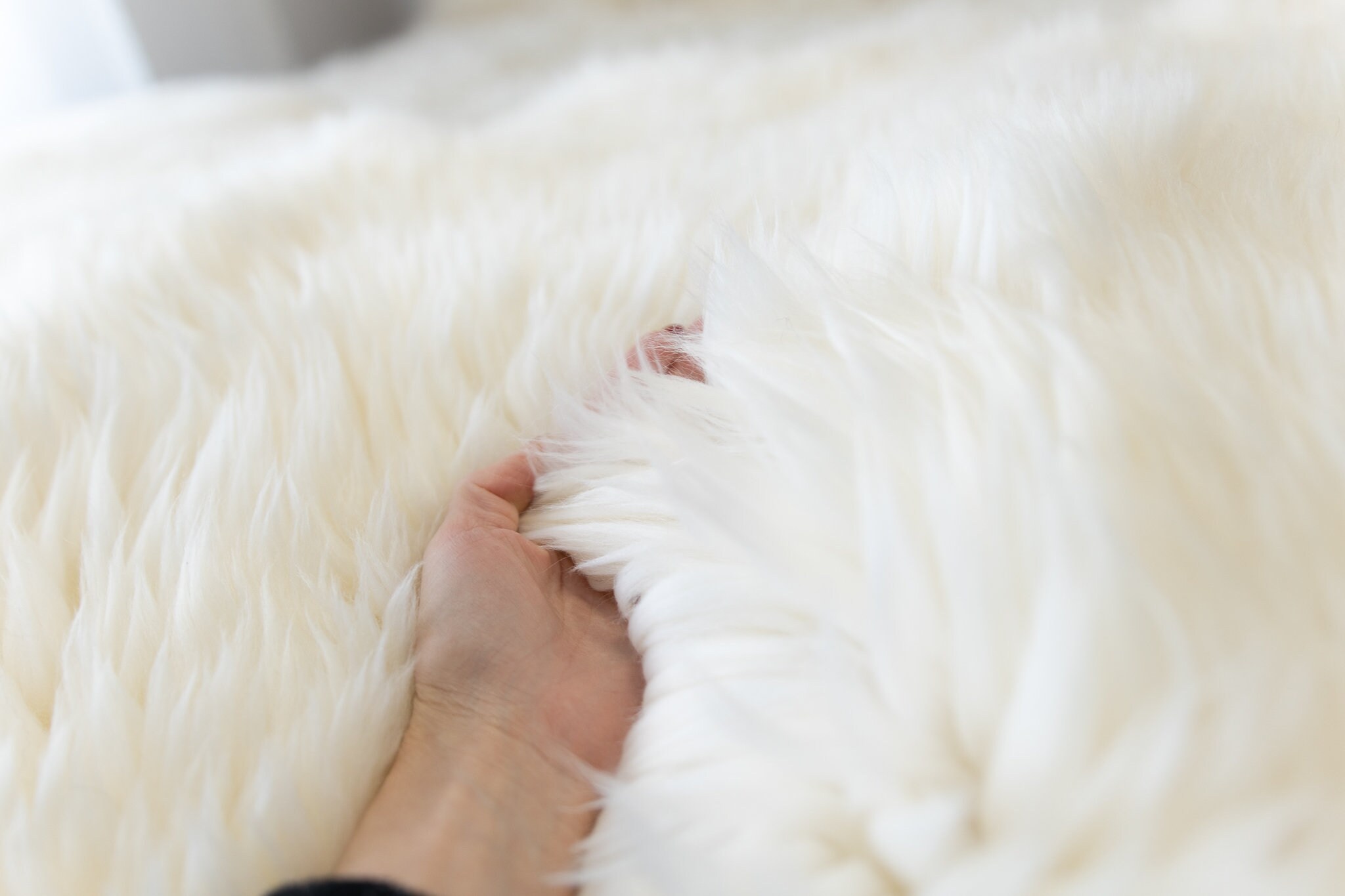 Real Fur Sheepskin Throw Super Large Sheepskin Rug Boho Blanket Merino Triple Sheepskin