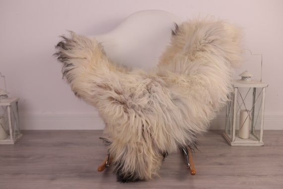 Real Icelandic Sheepskin Rug Scandinavian Decor Sofa Sheepskin throw Chair Cover Natural Sheep Skin Rugs Black Ivory Blanket Fur Rug #Am32