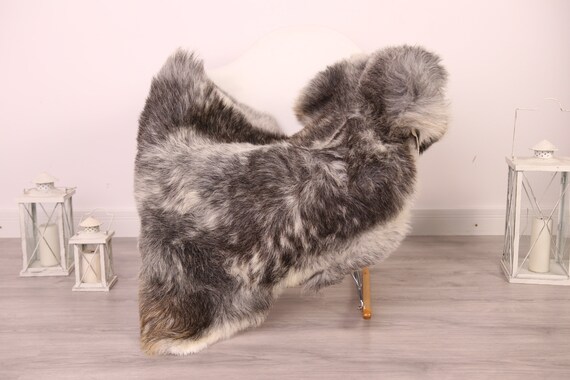 Real Sheepskin Rug Shaggy Rug Chair Cover Sheepskin Throw Sheep Skin Gray Brown Sheepskin Home Decor Rugs #8her12