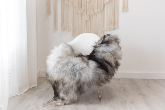 Real Icelandic Sheepskin Rug Scandinavian Home Decor Sofa Sheepskin throw Chair Cover Natural Sheep Skin Rugs Gray Brown #Iceland456