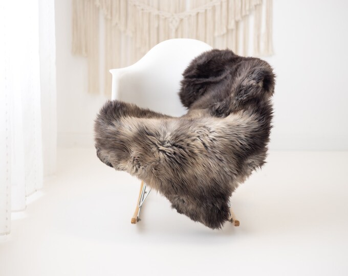 Real Sheepskin Rug Shaggy Rug Chair Cover Scandinavian Home Sheepskin Throw Sheep Skin Sheepskin Brown Rug #herdwik835