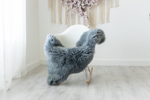 Real Sheepskin Rug Shaggy Rug Chair Cover Scandinavian Home Sheepskin Throw Sheep Skin Gray Sheepskin Home Decor Rugs #herdwik238