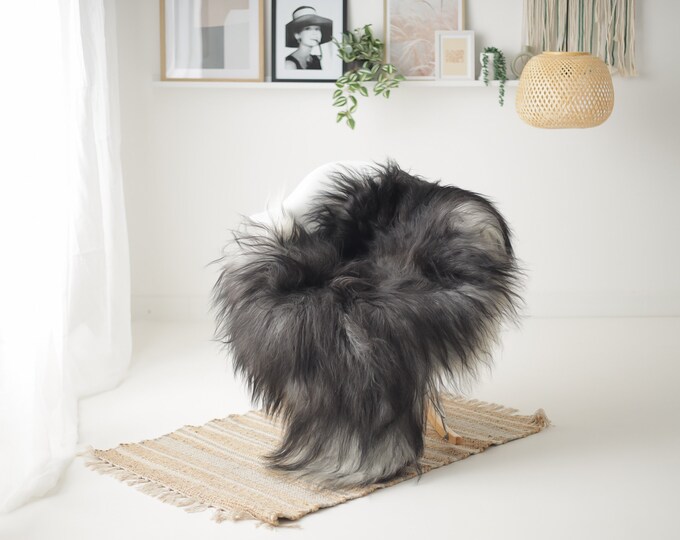 Real Icelandic Sheepskin Rug Scandinavian Decor Sofa Sheepskin throw Chair Cover Natural Sheep Skin Rugs Gray #Iceland1501