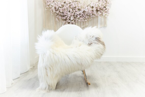 Real Sheepskin Merino Rug Shaggy Rug Chair Cover Sheepskin Throw Sheep Skin Sheepskin Home Decor Rugs Blanket Ivory Brown #herdwik174