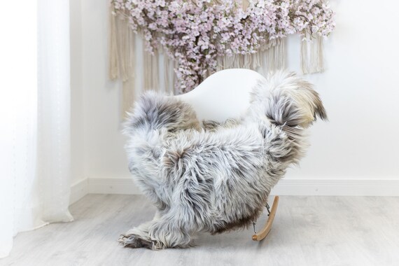 Real Sheepskin Rug Shaggy Rug Chair Cover Scandinavian Home Sheepskin Throw Sheep Skin White Gray Sheepskin Home Decor Rugs #herdwik124