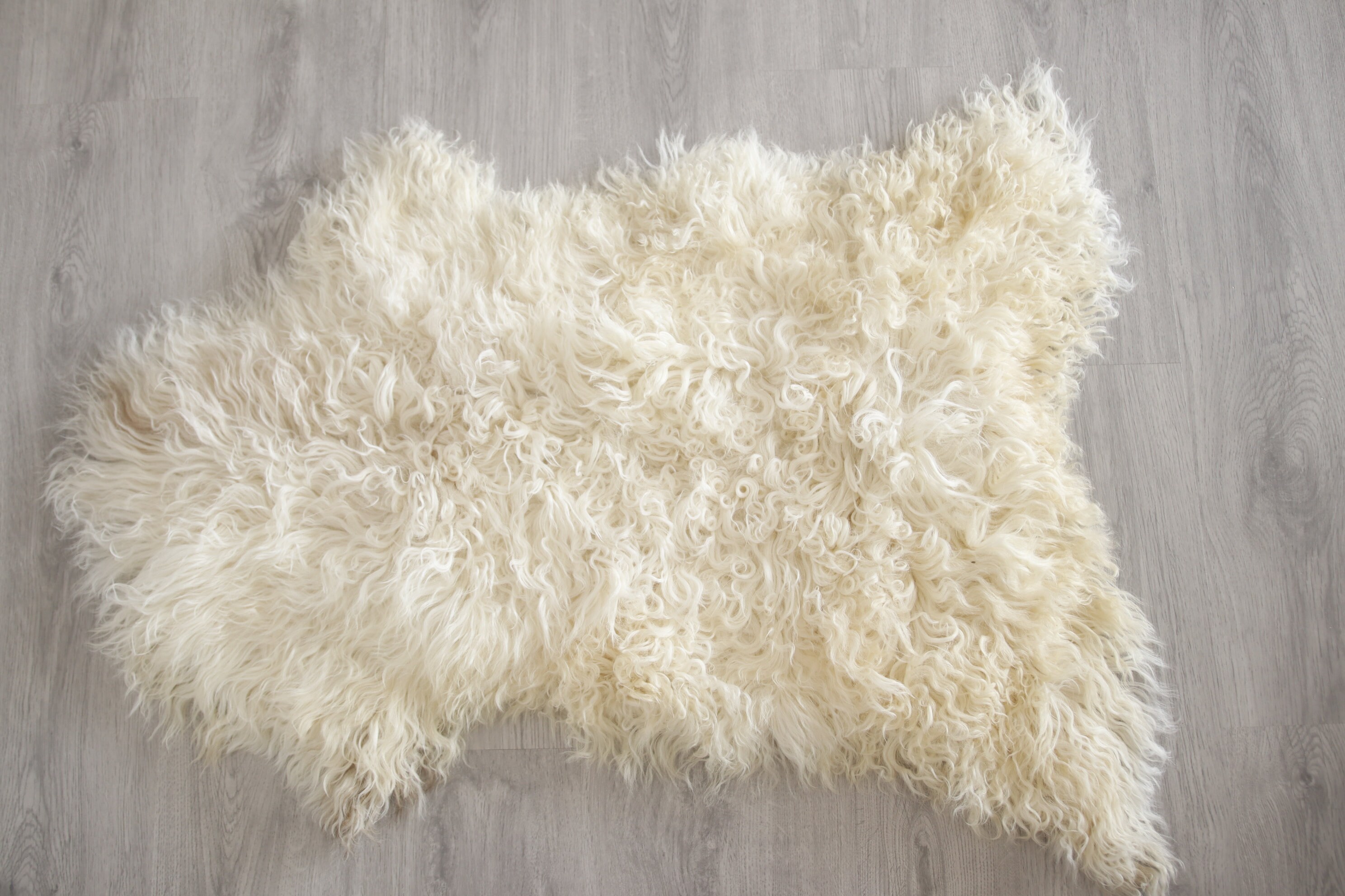 Genuine Rare Tuscan Lamb Sheepskin Rug Curly Fur Rug Natural