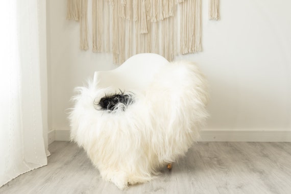 Real Icelandic Sheepskin Rug Scandinavian Home Decor Sofa Sheepskin throw Chair Cover Natural Sheep Skin Rugs White Ivory Black #Iceland505
