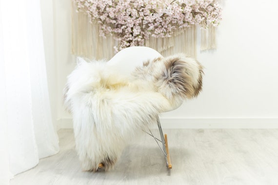 Real Sheepskin Merino Rug Shaggy Rug Chair Cover Sheepskin Throw Sheep Skin Sheepskin Home Decor Rugs Blanket Ivory Brown #herdwik181
