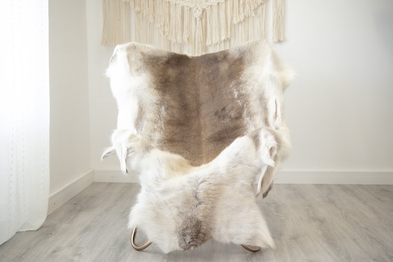 EXTRA LARGE Reindeer Hide | Reindeer Rug | Reindeer Skin | Throw XXL - Scandinavian Style Christmas Decor Brown White Hide #Reindeer65