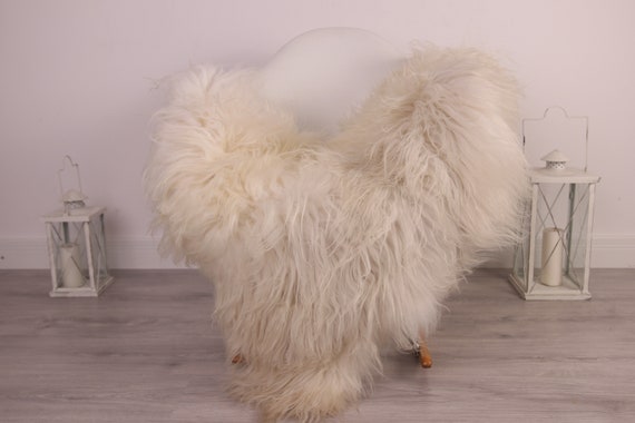 Real Icelandic Sheepskin Rug Scandinavian Decor Sofa Sheepskin throw Chair Cover Natural Sheep Skin Rugs White Ivory Blanket Fur Rug #Am24