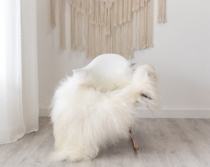 Real Icelandic Sheepskin Rug Scandinavian Home Decor Sofa Sheepskin throw Chair Cover Natural Sheep Skin Rugs Ivory Brown #Iceland462
