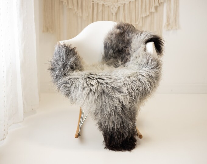 Real Sheepskin Rug Shaggy Rug Chair Cover Scandinavian Home Sheepskin Throw Sheep Skin Gray Brown Sheepskin Home Decor Rugs #herdwik930