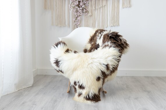 Real Sheepskin Rug Shaggy Rug Chair Cover Scandinavian Home Sheepskin Throw Sheep Skin White Brown Sheepskin Home Decor Rugs #herdwik193
