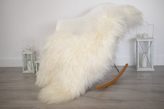 Real Icelandic Sheepskin Rug Scandinavian Decor Sofa Sheepskin throw Chair Cover Natural Sheep Skin Rugs Ivory Blanket Fur Rug #5is7
