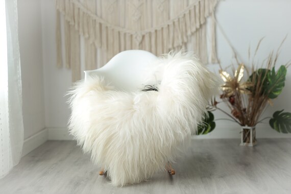 Real Icelandic Sheepskin Rug Scandinavian Decor Sofa Sheepskin throw Chair Cover Natural Sheep Skin Rugs Ivory Brown Fur Rug #Urisl39