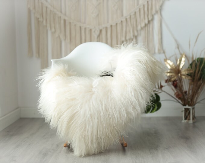 Real Icelandic Sheepskin Rug Scandinavian Decor Sofa Sheepskin throw Chair Cover Natural Sheep Skin Rugs Ivory Brown Fur Rug #Urisl39