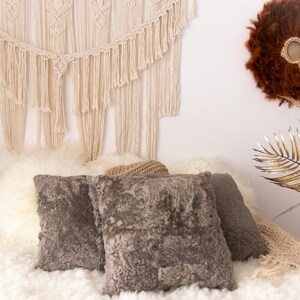 Oversized shaggy pillow sale