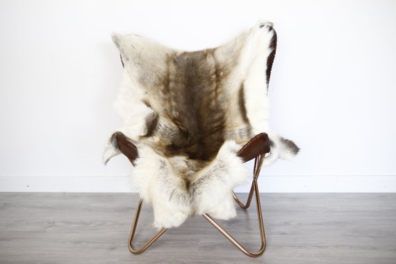 Reindeer Hide | Reindeer Rug | Reindeer Skin | Throw XXL EXTRA LARGE - Scandinavian Style Christmas Decor Brown Hide #Ire9