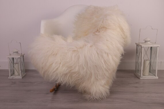 Real Icelandic Sheepskin Rug Scandinavian Decor Sofa Sheepskin throw Chair Cover Natural Sheep Skin Rugs Ivory Blanket Fur Rug #kefisl9