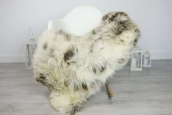 Real Sheepskin Rug Shaggy Rug Chair Cover Sheepskin Throw Sheep Skin Brown Sheepskin Home Decor Rugs #7her38