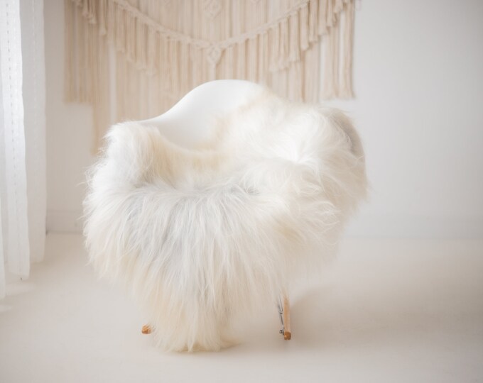 Real Icelandic Sheepskin Rug Scandinavian Home Decor Sofa Sheepskin throw Chair Cover Natural Sheep Skin Rugs Gray Ivory #Iceland773