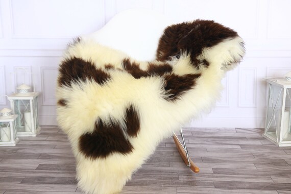 Sheepskin Rug | Real Sheepskin Rug | Shaggy Rug | Sheepskin Throw | Sheepskin Rug Beige Brown | Chirtmas Home Decor | #1HER60