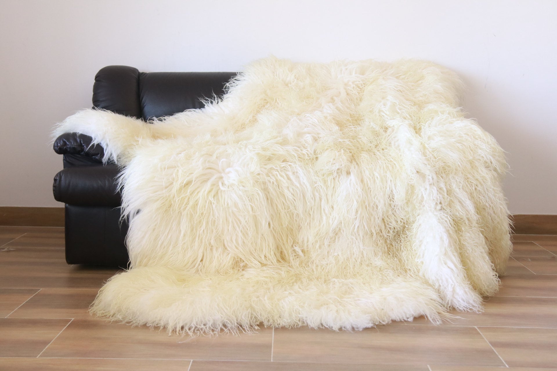 Luxurious Mongolian Sheepskin Real Fur Throw Real Fur Blanket