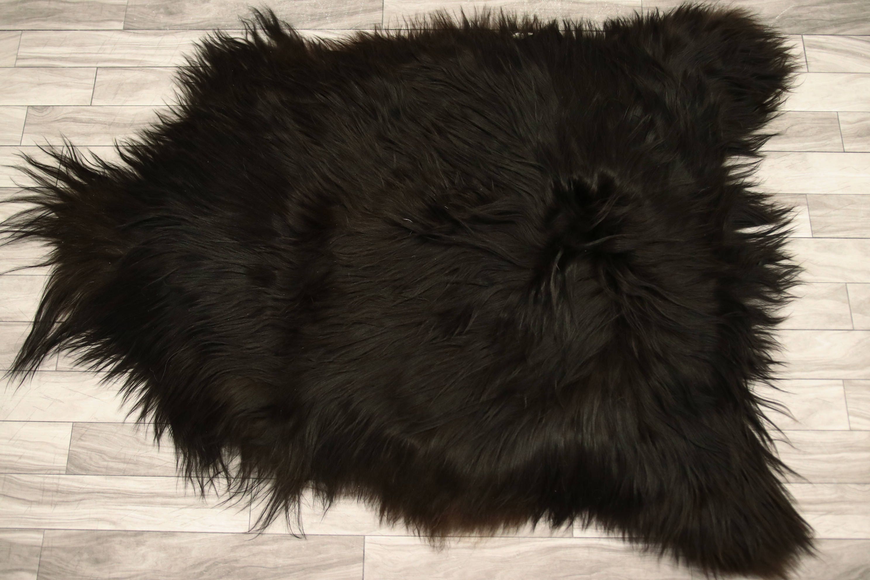 Icelandic Sheepskin Real Sheepskin Rug Black Sheepskin Rug Fur